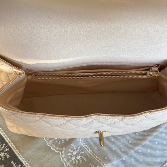 Chanel Medium Coco Quilted Caviar Leather Top Handle Shoulder Bag - Picture 7 of 13